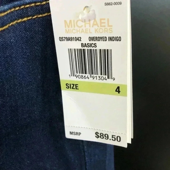 MICHAEL KORS Overdyed Indigo Denim, 5 pockets,belt loop, logo - Picture 3 of 8